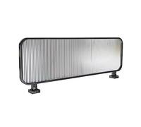Striped Glass Room Divider - Elegant Decorative Partition for Restaurants & Bars Low Fence Desk Divider for Dining Spaces Semi-Privacy Grille for Enhanced Ambiance & Style