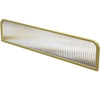 Striped Glass Room Dividers for Dining AreasDecorative Hollow Out Partitions Low Fence Privacy Screens in 3 Colors (Gold Size: 30x100cm)