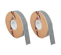 Striped Grosgrain Ribbon, 2Pcs 50Yard×0.98Inch Fabric Ribbons for Craft & Presents