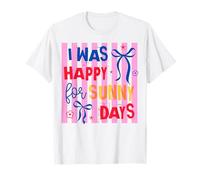 Striped Happy Sunny Days Summer Beach Vacation Cruise Preppy T-Shirt