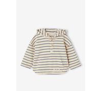 Striped Hooded Top for Baby Boys sandy beige