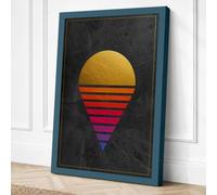 Striped Ice Cream Dreams Canvas Wall Art Print 18x12 Inch