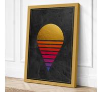 Striped Ice Cream Dreams Canvas Wall Art Print 30x20 Inch