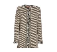 Striped Jacquard Knit Coat - female - Twinset - Cardigans - Multicolor - L - Knitwear L