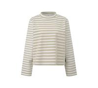 Striped Jersey Sweatshirt with Round Neck Women s.Oliver Beige 38
