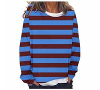 Striped Jumpers for Women/Men UK Knitted Sweaters Thick Warm Winter Jumpers Causal Long Sleeve Sweater Plush Fleece Knitwear Mens Jumper Color Block Pullover Sweatshirts Warehouse Deals Clearance