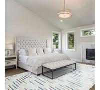 Striped Kilim Modern Moroccan Easy To Clean Rug For Dining Room-160Cm X 230Cm