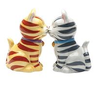 Striped Kissing Kittens Magnetized Tabby Cats Salt And Pepper Shaker Set