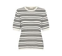 Striped knit blouse for women KAFFE Lizza Blanc XS