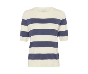 Striped knit blouse for women KAFFE Lizza Bleu 2XL