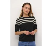 Striped knit blouse for women KAFFE Lizza Noir 2XL