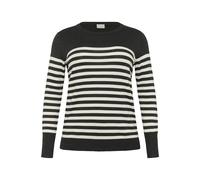 Striped knit jumper for women KAFFE Curve Lizzy Gris XL