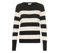 Striped knit jumper for women KAFFE Lizza Noir M