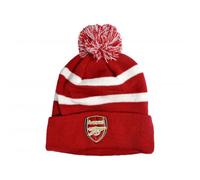 Striped Knitted Bobble Beanie Arsenal FC Red One Size