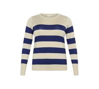 Striped knitted jumper women KAFFE Curve Lizzy Bleu L