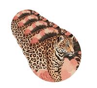 Striped Leopard Car Air Freshener Cards Set of 4 Pieces Long Lasting Hanging Scented Cards for Bedroom Wardrobe Car Aromatherapy Tablets for Men Women Rearview Mirror Pendant