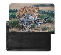 Striped Leopard Passport Holder with Card Slots Portable Passport Cover Compact Waterproof Passports Protector