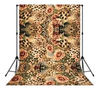 Striped Leopard Print Photo Studio Background 5x7ft Soft Photo Backdrop Curtain For Studio Content Creator Equipment