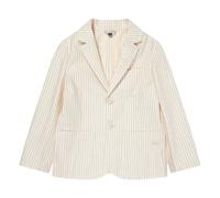 Striped Linen Blazer in Ivory - male - Emporio Armani - Light Jackets - Beige - 14 Y | 164 CM - Kids 14 Y | 164 CM