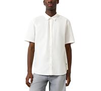 Striped Linen Blend Kent Collar Shirt QS Blanc XL