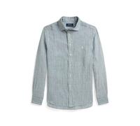 Striped Linen Shirt blue striped