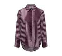Striped Long Sleeve Cotton Shirt - female - JACQUELINE de YONG - Shirts - Red - XL - Blouses & Shirts XL