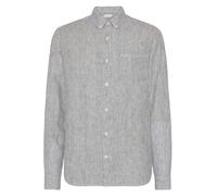 Striped long-sleeve linen shirt KnowledgeCotton Apparel Gris XL