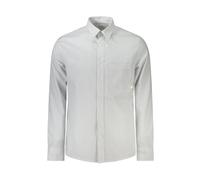 Striped Long-Sleeve Shirt with Italian Collar - male - Calvin Klein - Casual Shirts - White - S - Shirts S