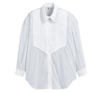 Striped Loose Fit Shirt, Made in Europe Blue Striped/White