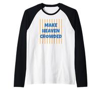 Striped Make Heaven Crowded Raglan Baseball Tee