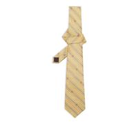 Striped Monogram Tie - male - Drole de Monsieur - Ties - Yellow - ONE SIZE - Accessories ONE SIZE