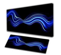 Striped mouse pad, XXL mousepad, clear stripes, high-definition, anti slip rubbermousepad, sewn edge mousepad, large-sized deskpad for officegames, Mouse mats for gamers for pc (K, 100x49.7cm)