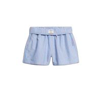Striped organic cotton elasticated shorts for women Superdry Bleu 2XS