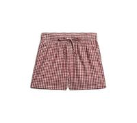 Striped organic cotton elasticated shorts for women Superdry Rouge 2XS