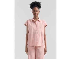Striped Oversized Shoulder Blouse Women QS Orange 42