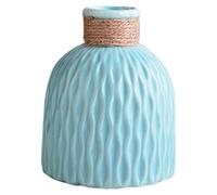 Striped Plastic Vase, Rustic Home Decor, Modern Farmhouse Table, Bookcase, Mantle, Entryway Indoor Pot for Planter (D, One Size)