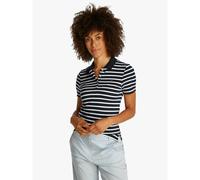 Striped Polo Shirt with Short Sleeves Light Pink