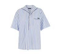 Striped Poplin Shirt - male - Dolce & Gabbana - Short Sleeve Shirts - Blue - 3XL - Shirts 3XL