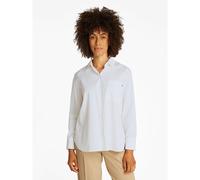 Striped Poplin Shirt White