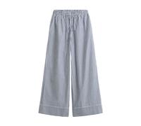 Striped Poplin Wide Trousers - female - Gant - Wide Trousers - Blue - S - Trousers S