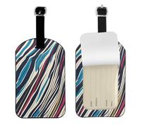Striped Print Bag Tags Stylish Luggage Tag 4.3 x 2.76 Inch Essential Travel Accessory Suitcases