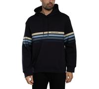Striped Pullover Hoodie Deep Navy XL
