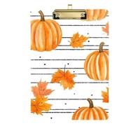 Striped Pumpkin Autumn Pattern Police Storage Box Acrylic Cute for Teacher Portfolio Storage Box Size 9 x 12