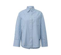 Striped Relaxed Fit Cotton Poplin Blouse with Shirt Collar Women s.Oliver Bleu 46