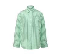 Striped Relaxed Fit Cotton Poplin Blouse with Shirt Collar Women s.Oliver Vert 32