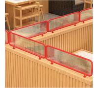 Striped Restaurant Dividers for Dining Areas30cm Low Red Barrier Partitions for Enhanced Privacy & Space Management (30x80cm)