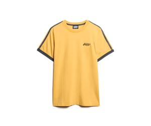 Striped retro T-shirt with logo Superdry Essential Jaune M