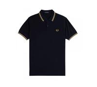 Striped Ribbed Polo Shirt - male - Fred Perry - Polo Shirts - Blue - L - Tops L