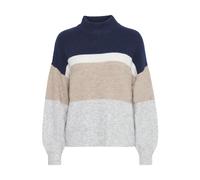 Striped roll-neck top for women b.young Omea 2 Bleu L