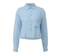 Striped Shirt with Patch Pocket Women's QS Bleu 44